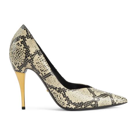 gucci python pumps|Women's Designer Luxury High Heels Pumps .